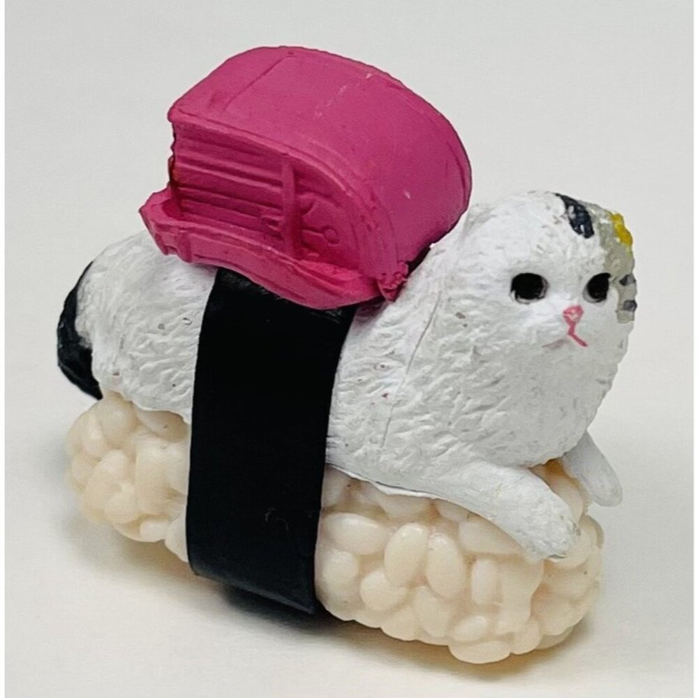 Kitan Club Kaiyodo Japan Exclusive 1.5" Mini Why Am I Sushi Cat Animal Figure